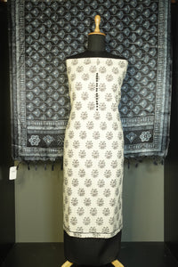 Potli Design  Yoke With Floral  Motif Cotton Salwar Set  | SW1521