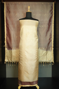 Geometrical Buta Design Soft Silk Kanchipuram Salwar Set | SST110