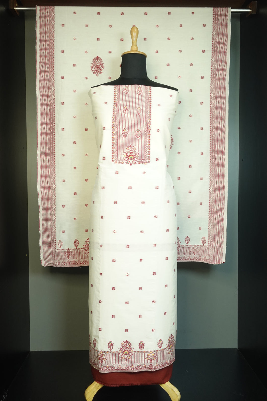 Multicolor Weaving Pattern Soft Cotton Salwar Set | SW1533