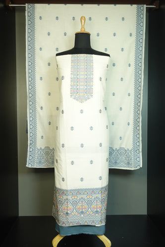 Weaving Pattern With Geometrical Design Soft Cotton Salwar Set | SW1534