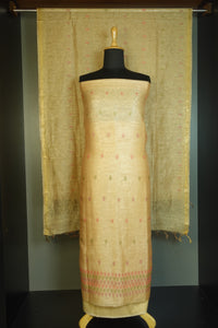 Floral  Design Computerized Embroidery  Silk Linen Salwar Set | HS966