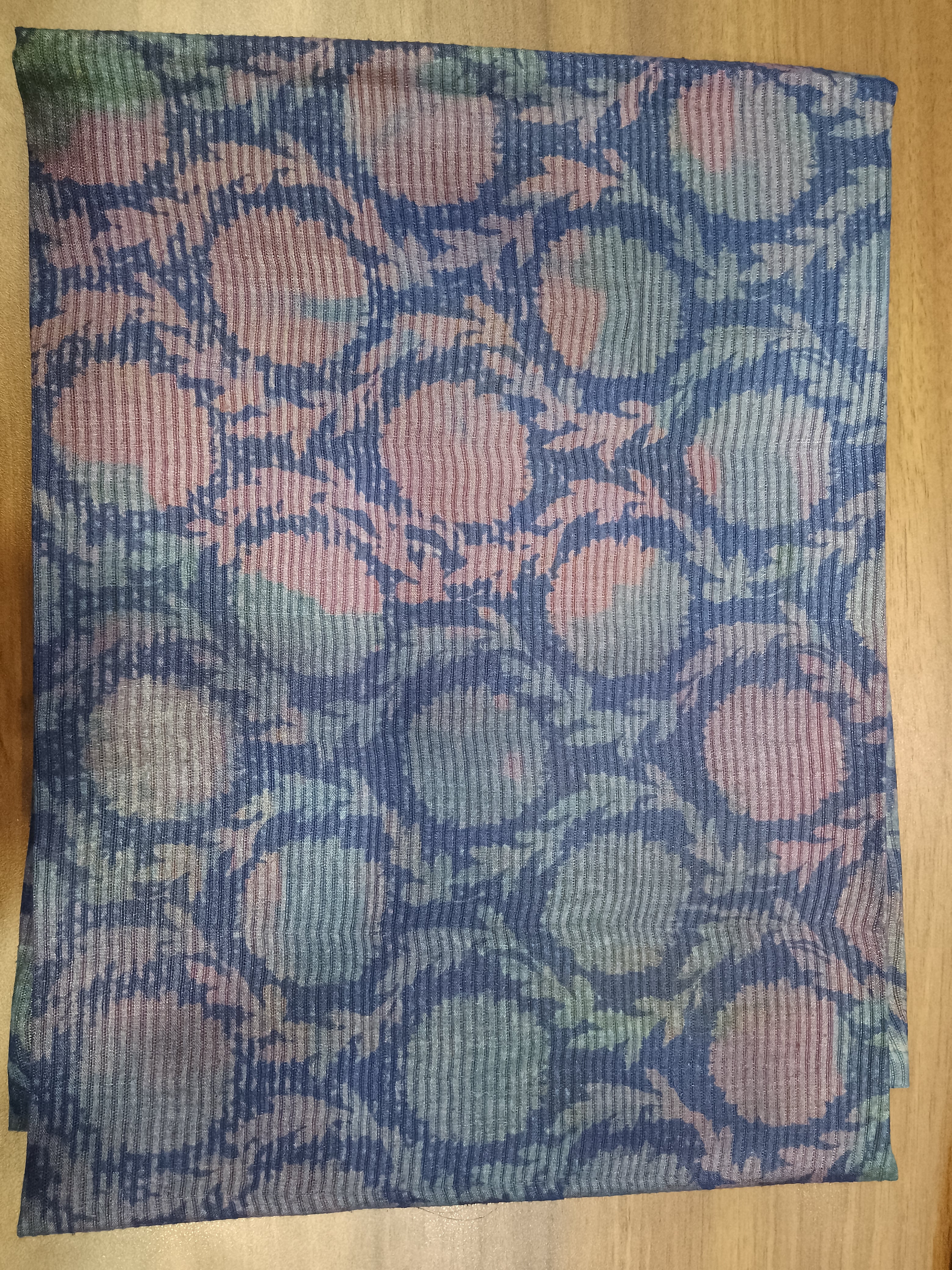 Printed Pattern Tussar Silk Blouse Material | AHR351