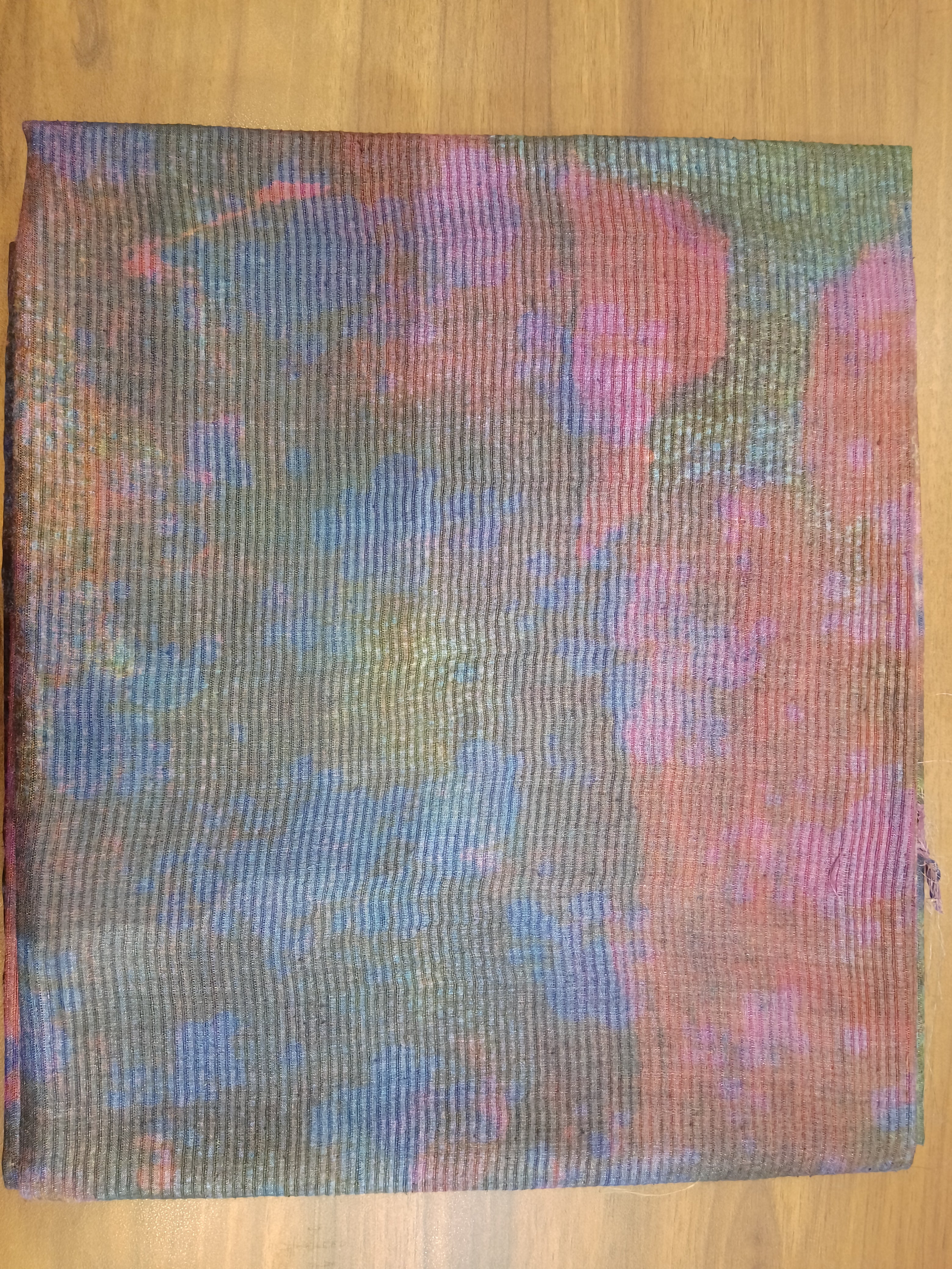 Printed Pattern Tussar Silk Blouse Material | AHR356