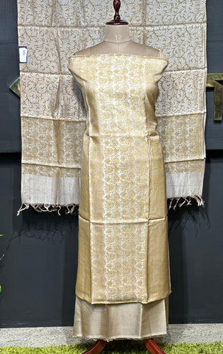 Floral Print Detailed Blended Tussar Salwar Set | ACT1633