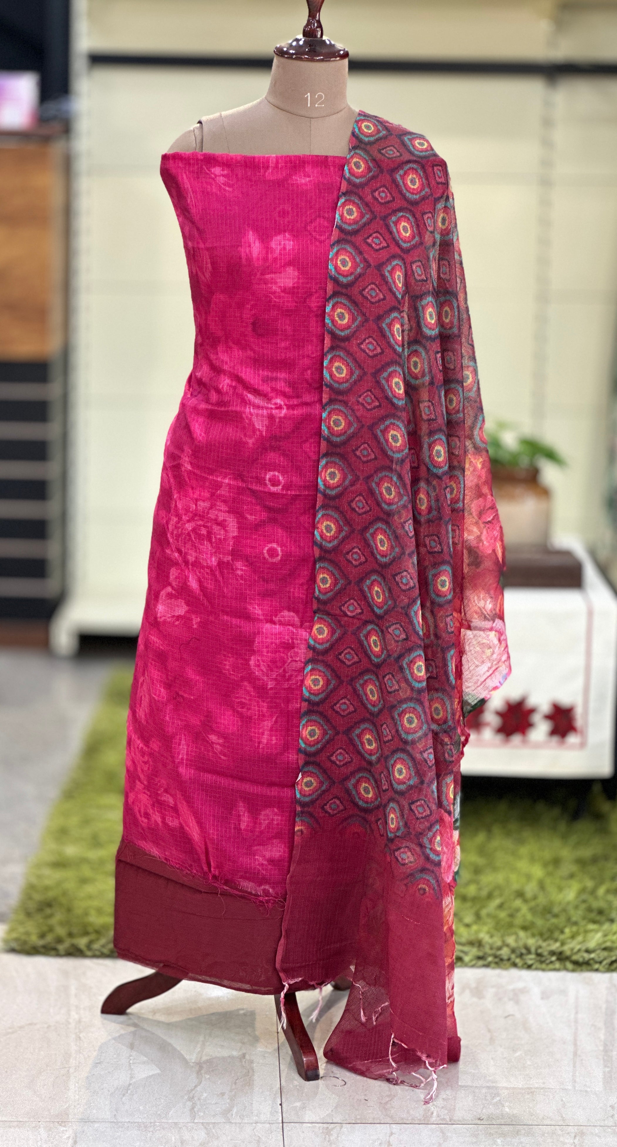 Print Detailed Silky Kota Salwar Set | ACT1669