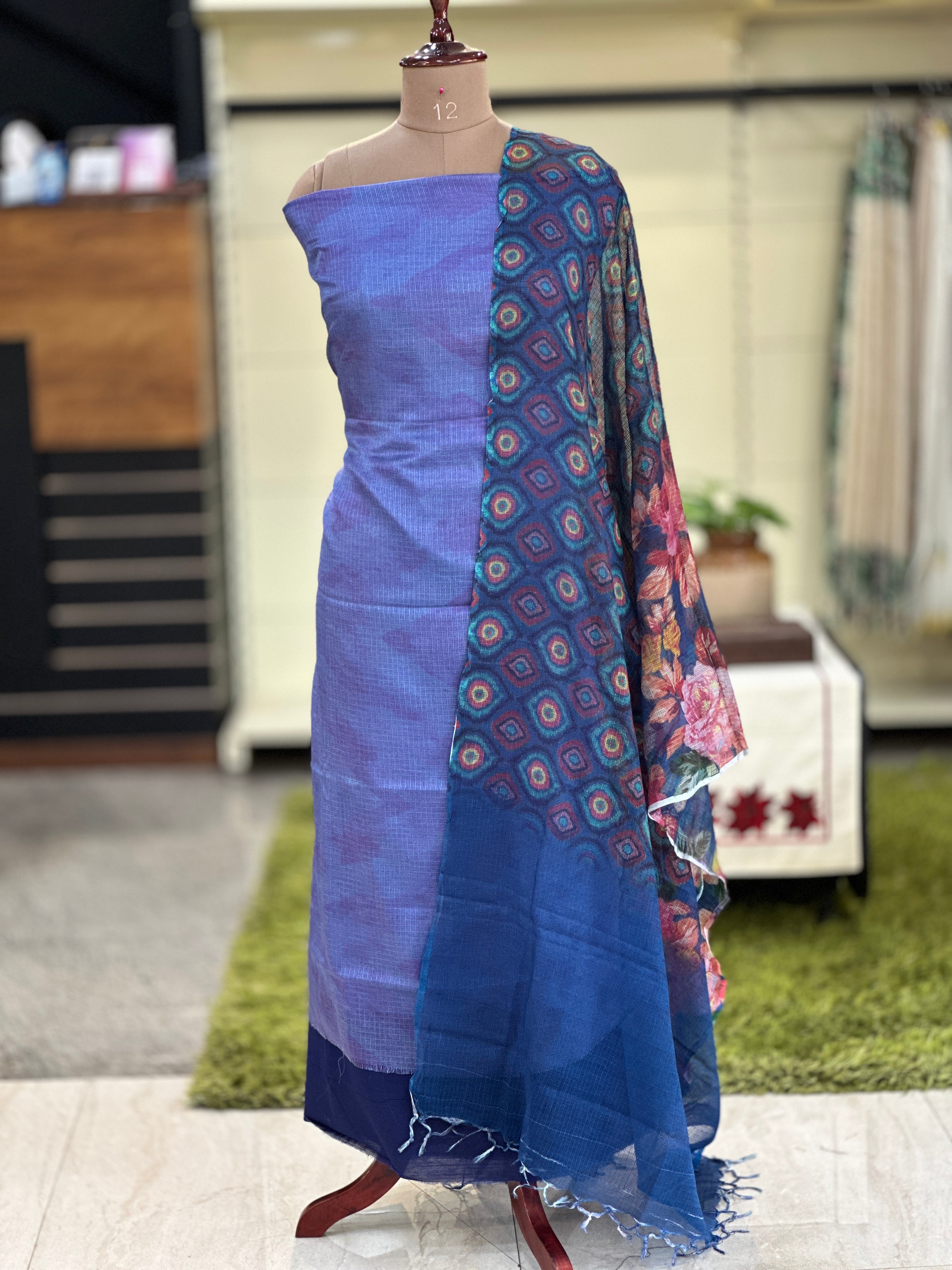 Print Detailed Silky Kota Salwar Set | ACT1670