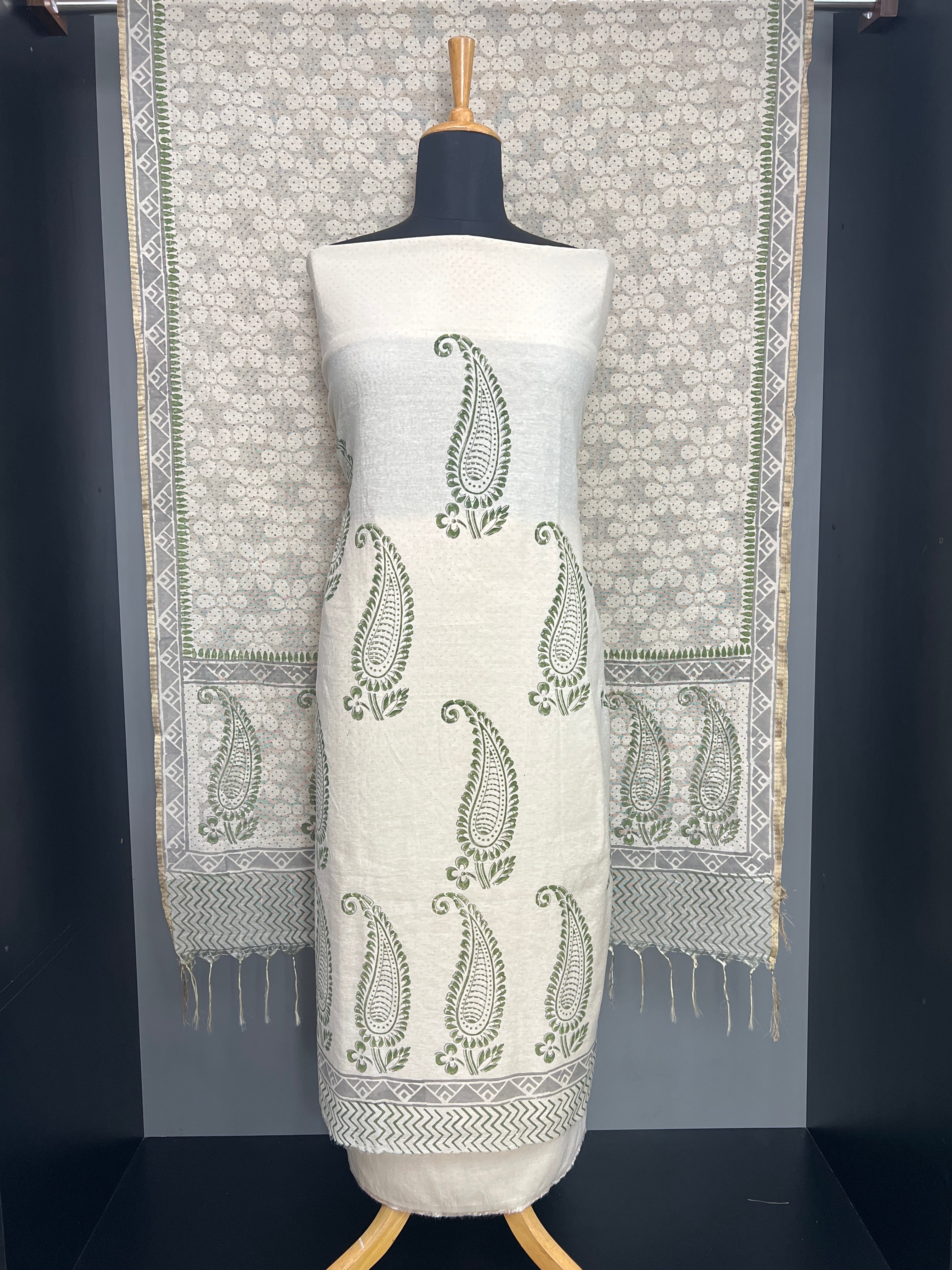 Paisley Pattern Chanderi Salwar Set | ACF163