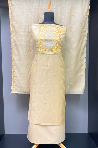 Floral Embroidered Semi Tissue Salwar Set | SD115