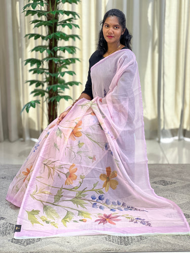 Floral Digital Print Detailed Supernet Kota Saree | BLD1207