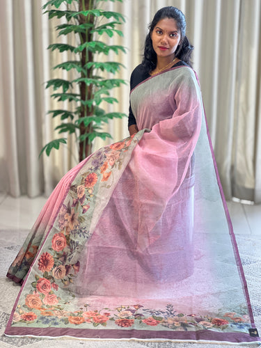 Floral Digital Printed Shaded Supernet Kota Saree | BLD1217