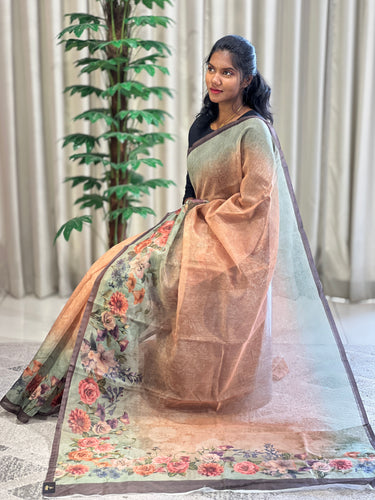 Floral Digital Printed Shaded Supernet Kota Saree | BLD1219
