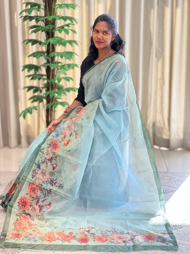 Floral Digital Printed Shaded Supernet Kota Saree | BLD1220
