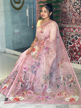 Digital Printed Floral Patterned Supernet Kota Saree | BLD1223