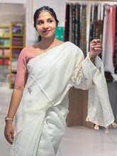Floral Hand Embroidery Detailed Green Silk Saree | BLD1235