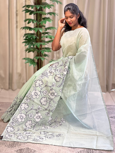 Floral Applique Detailed Kota Saree | BLD1287