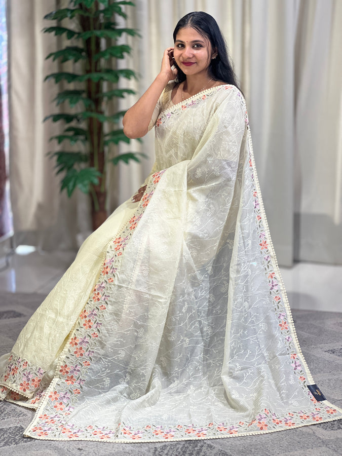 Point Embroidery Silky Kota Saree | BLD1311