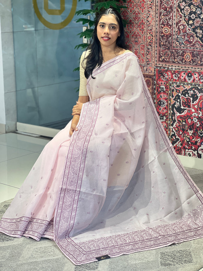 Machine Embroidery Silky Kota Saree | BLD1327