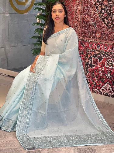 Machine Embroidery Silky Kota Saree | BLD1330