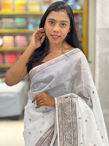 Machine Embroidery Silky Kota Saree | BLD1331