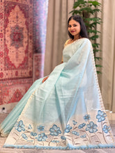 Floral Digital Print With Pitta Highlighted Silky Kota Saree | BLD1349
