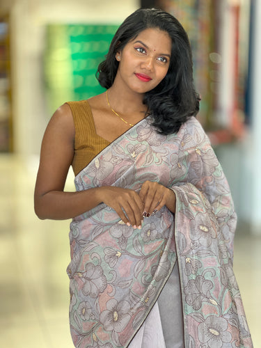 Floral Machine Embroidery Detailed Supernet Kota Saree | BLD1375