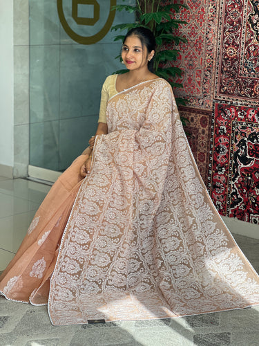Machine Embroidery Detailed Supernet Kota Saree | BLD1394
