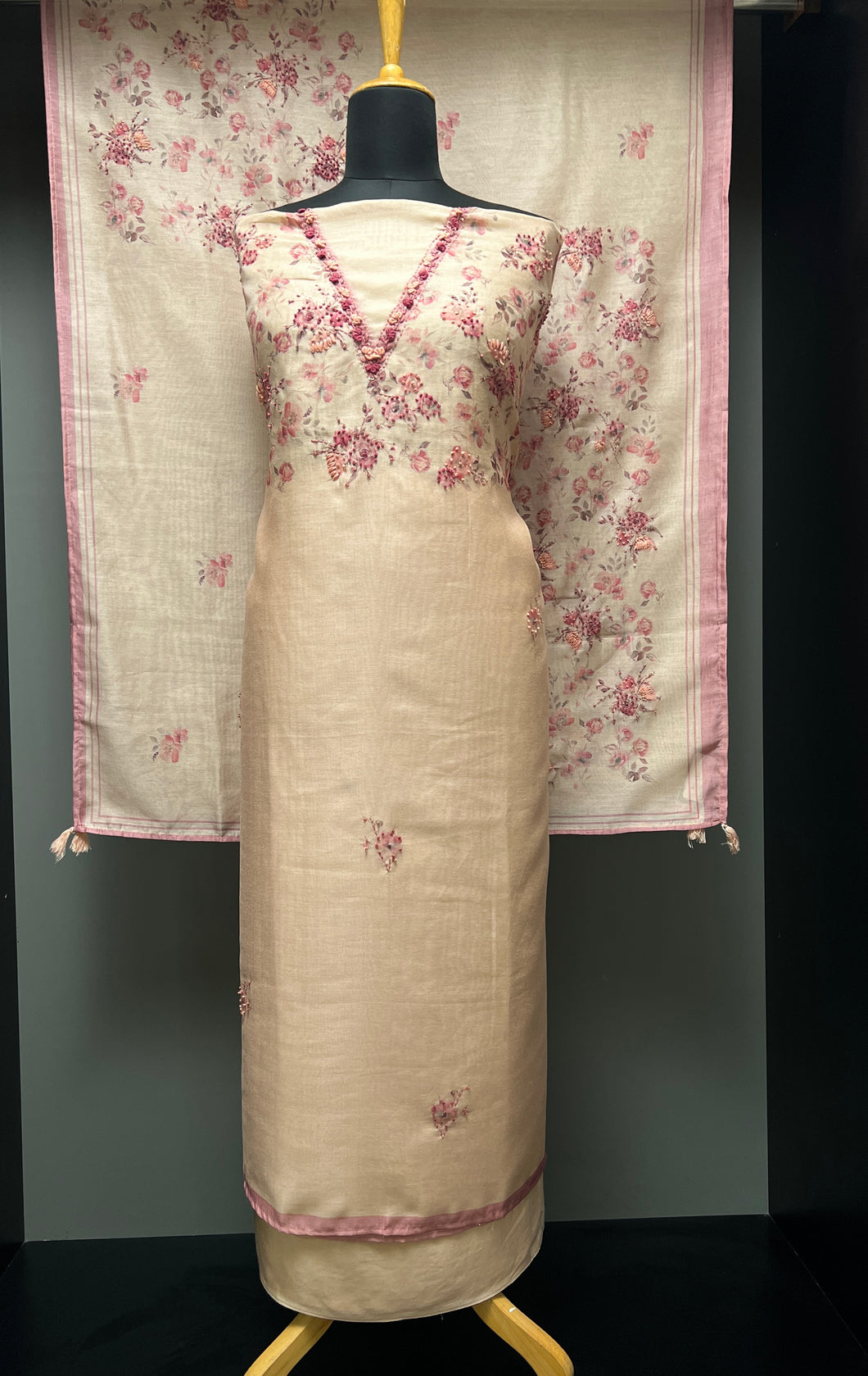 Floral Digital Printed Blended Linen Salwar Set | BLD1445