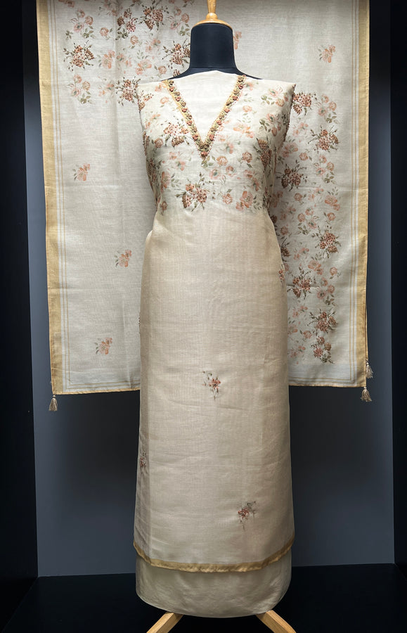 Floral Digital Printed Blended Linen Salwar Set | BLD1446