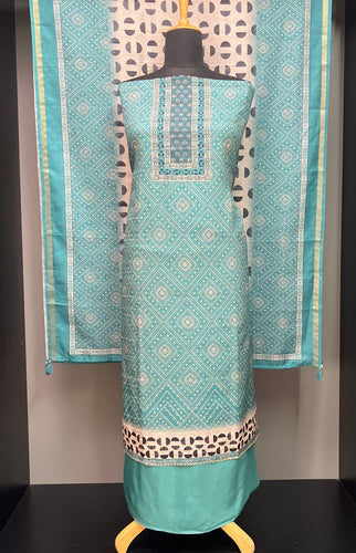 Digital Printed Semi Silk Salwar Set | BLD995