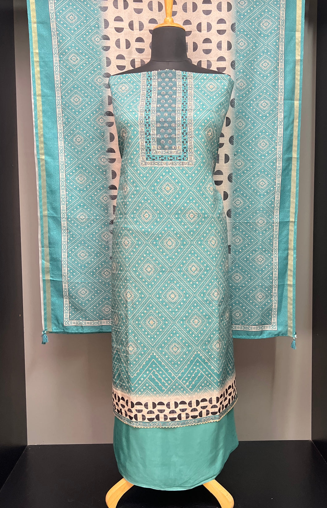 Digital Printed Semi Silk Salwar Set | BLD995