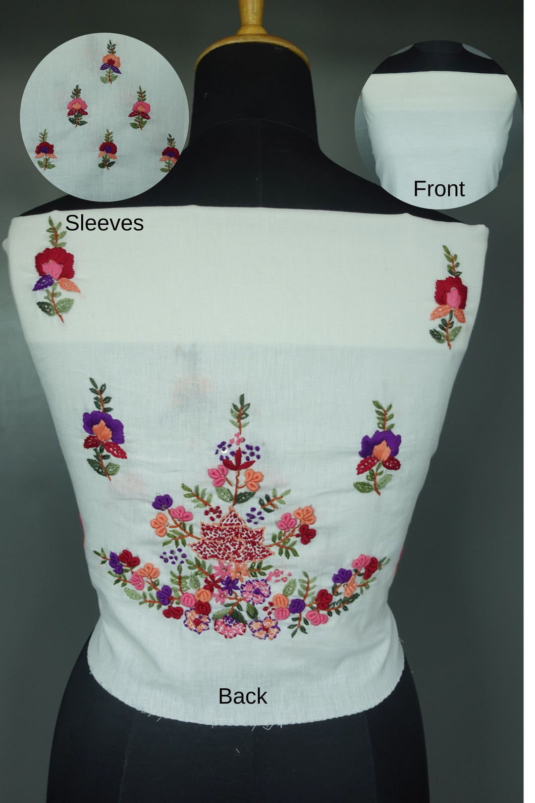 Hand Embroidery Cotton Blouse Material | OS416