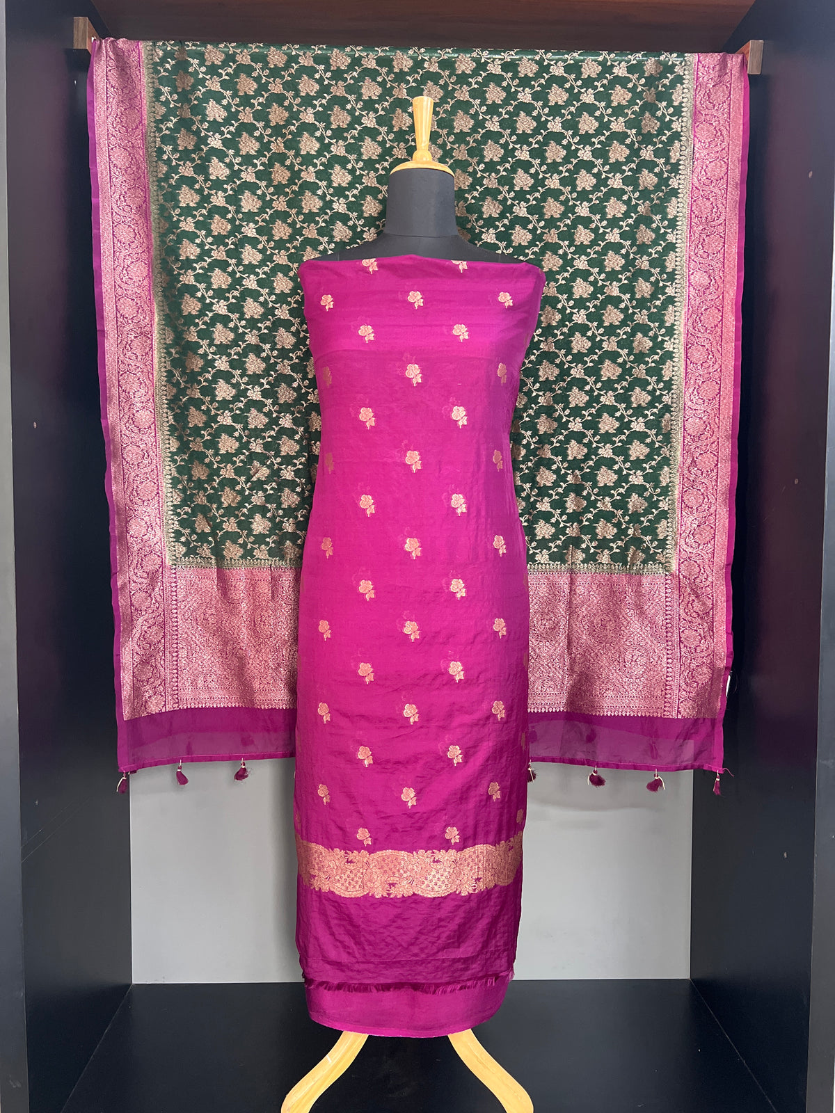 Floral Buta Pattern Semi Silk Salwar Set | YNG1581