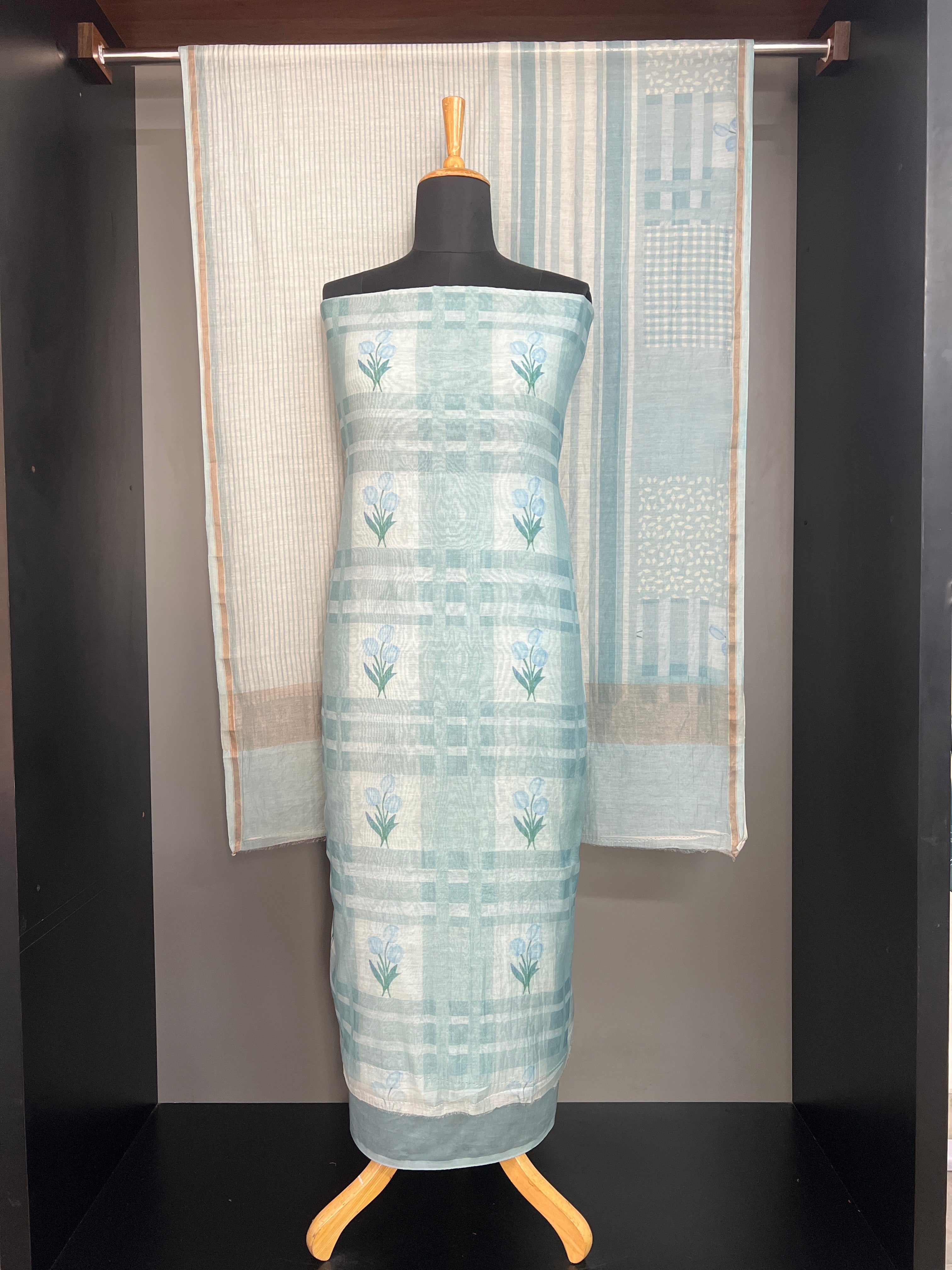 Floral Patterned Mul Chanderi Salwar set | YNG1456