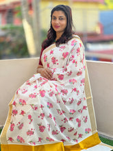 Floral Digital Printed Kerala Cotton Saree | CHA104