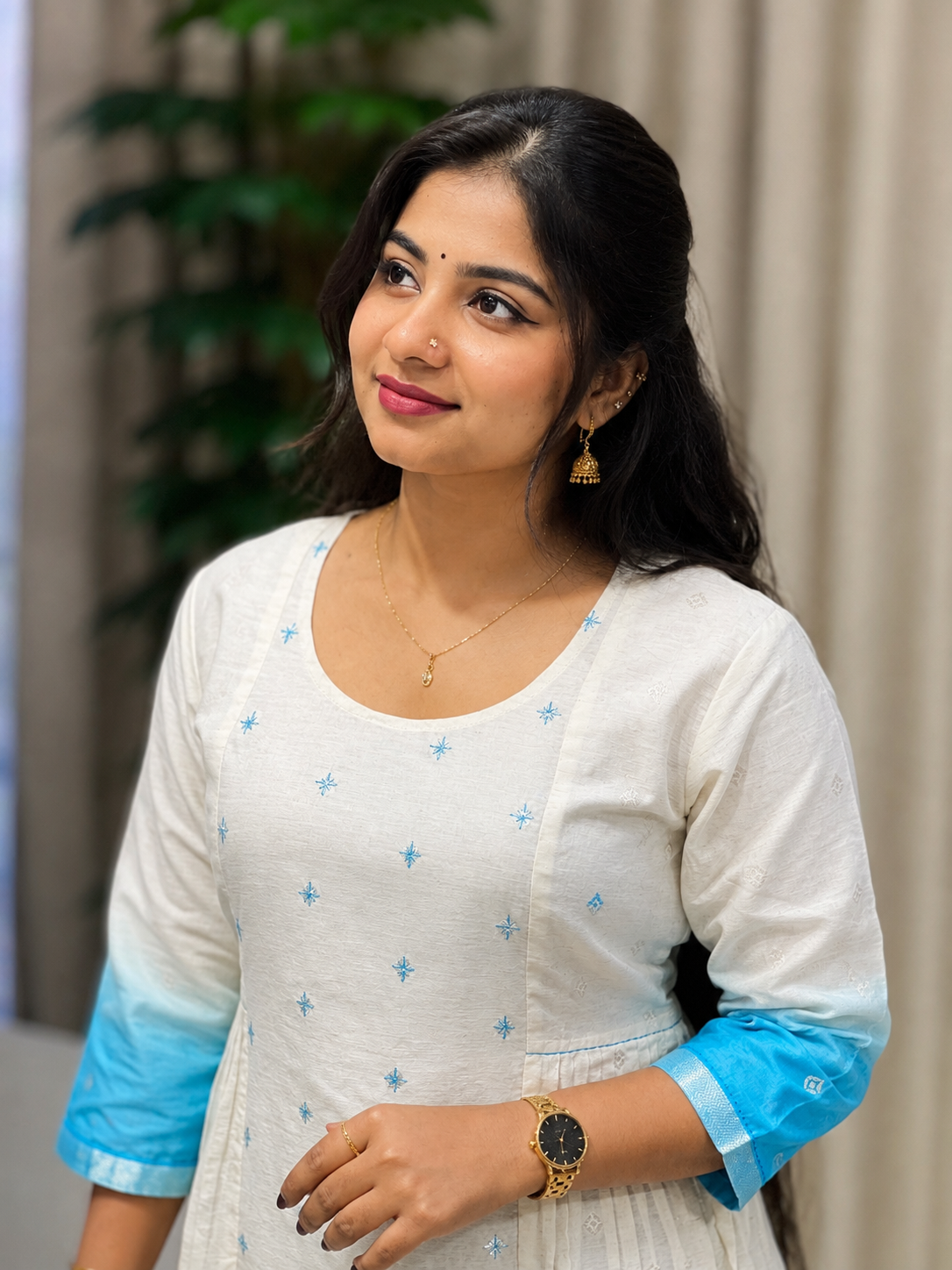 Banarasi Butta With Embroidery Detailed Chanderi Silk Kurta | DN759