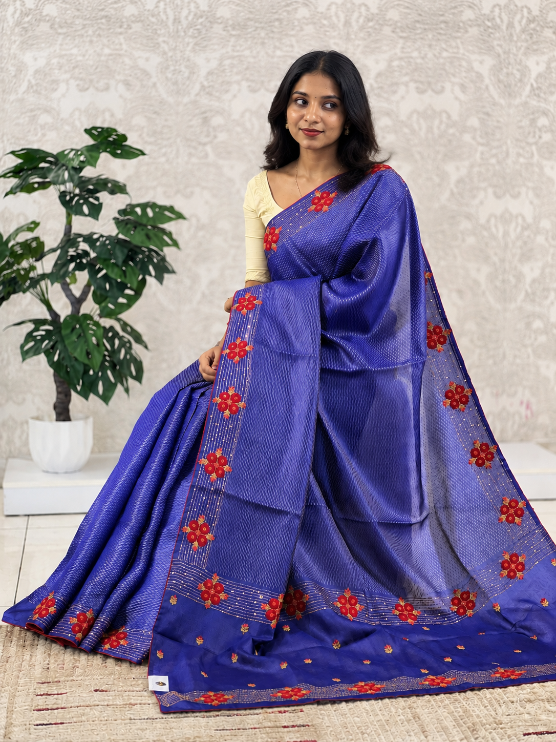 Geometrical Weaving Design  Tussar Silk Saree | RGD337