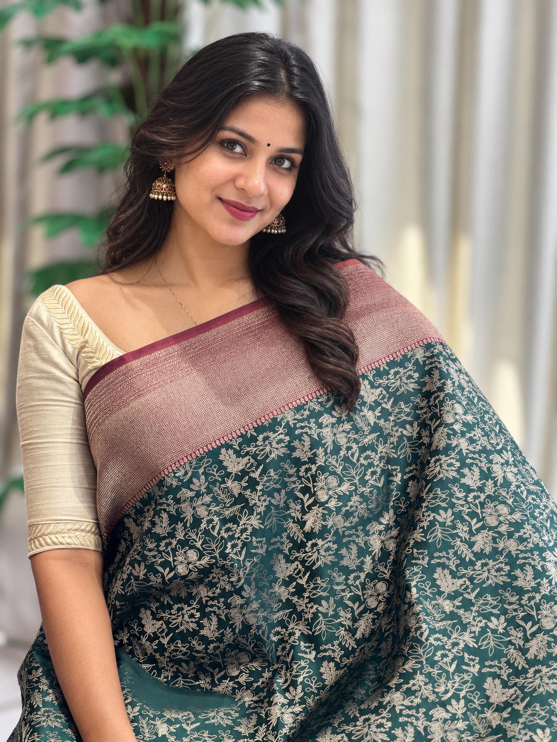 Floral Pattern Kanchipuram Saree | OM240