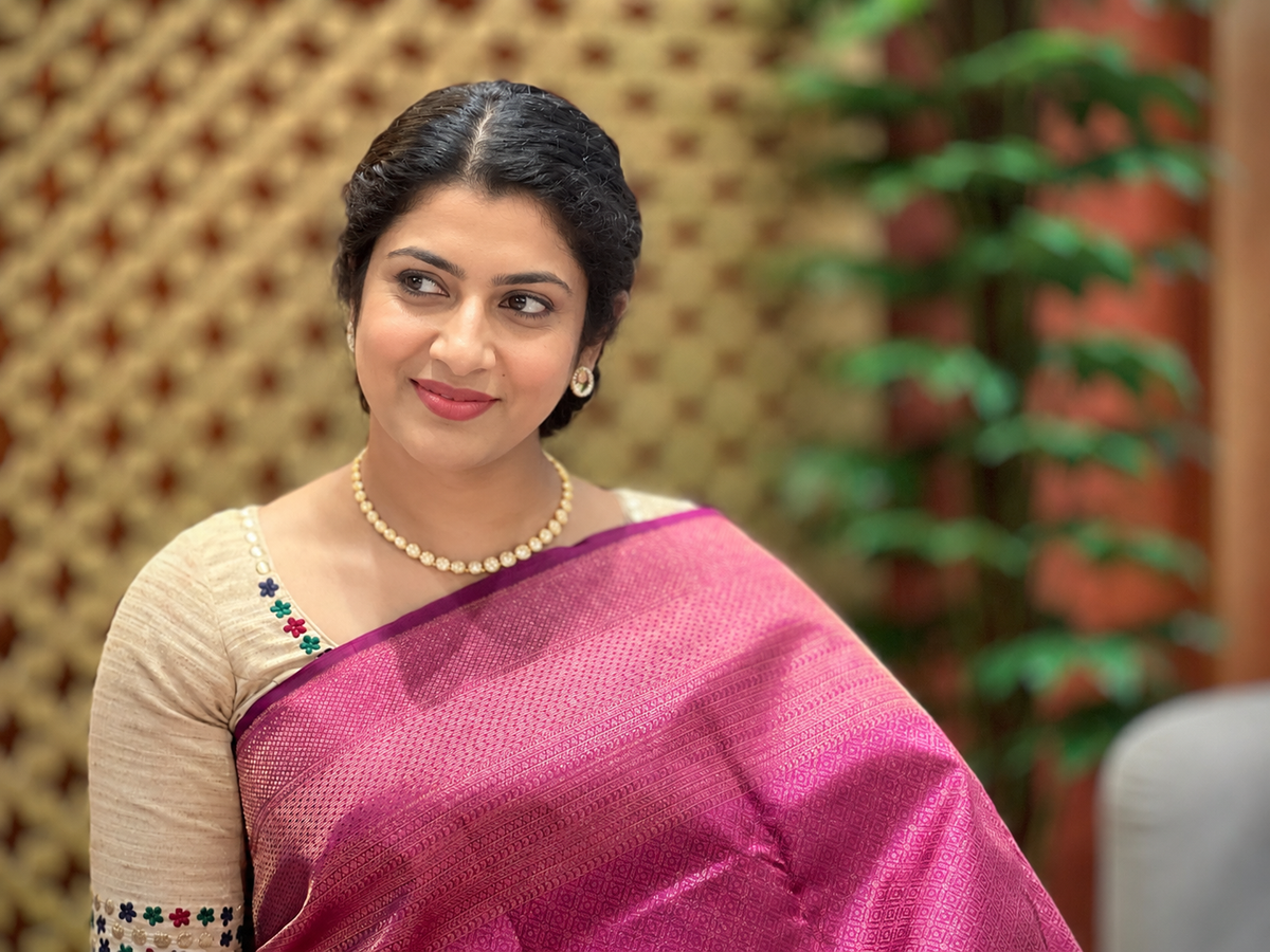 Diamond Patterned Handloom Kanchipuram Saree | SME179