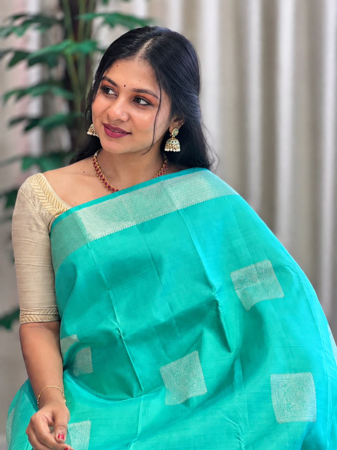 Square Patterned Kanchipuram Saree | OM254