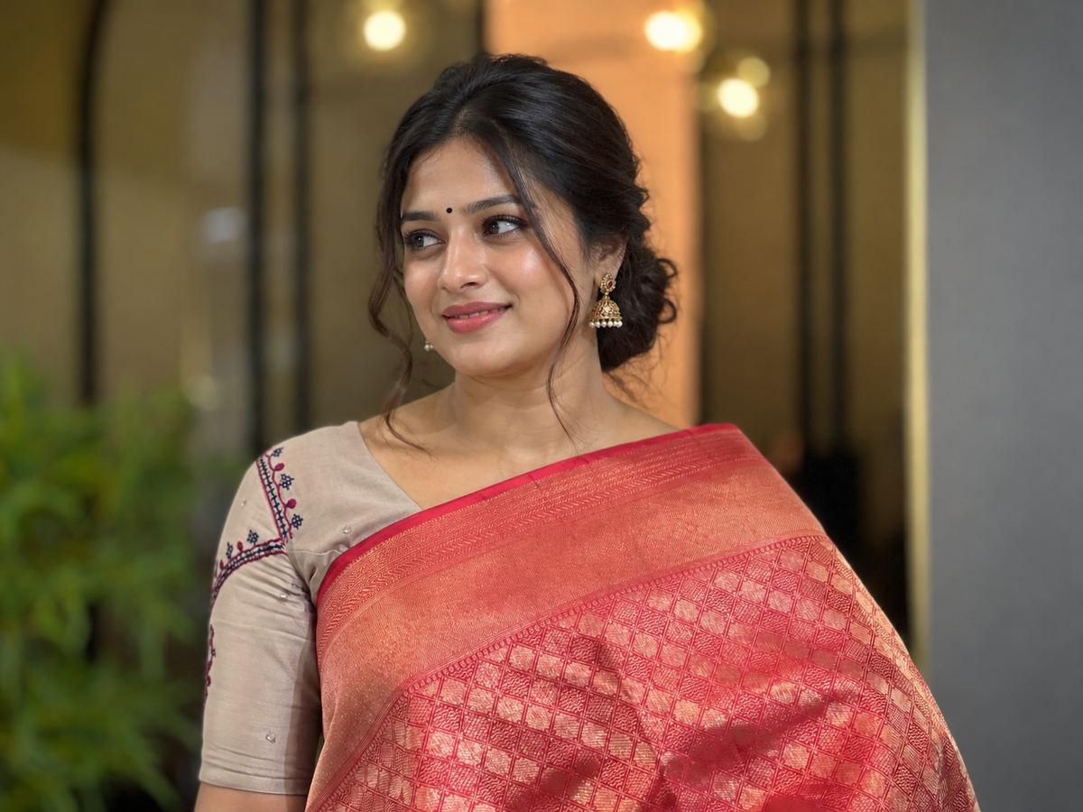Diamond Patterned Kanchipuram Saree | OM162