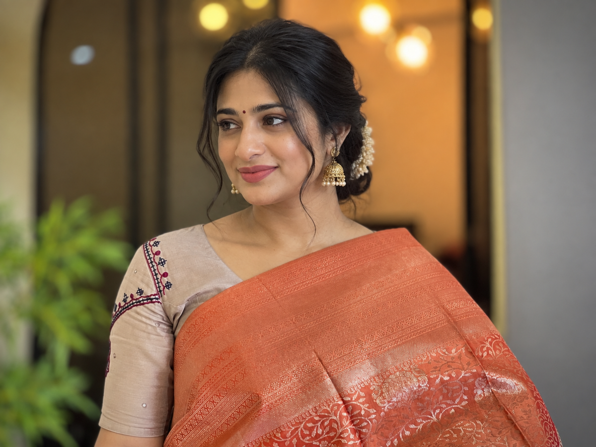 Floral Weaving Design Kanchipuram Saree | OM155