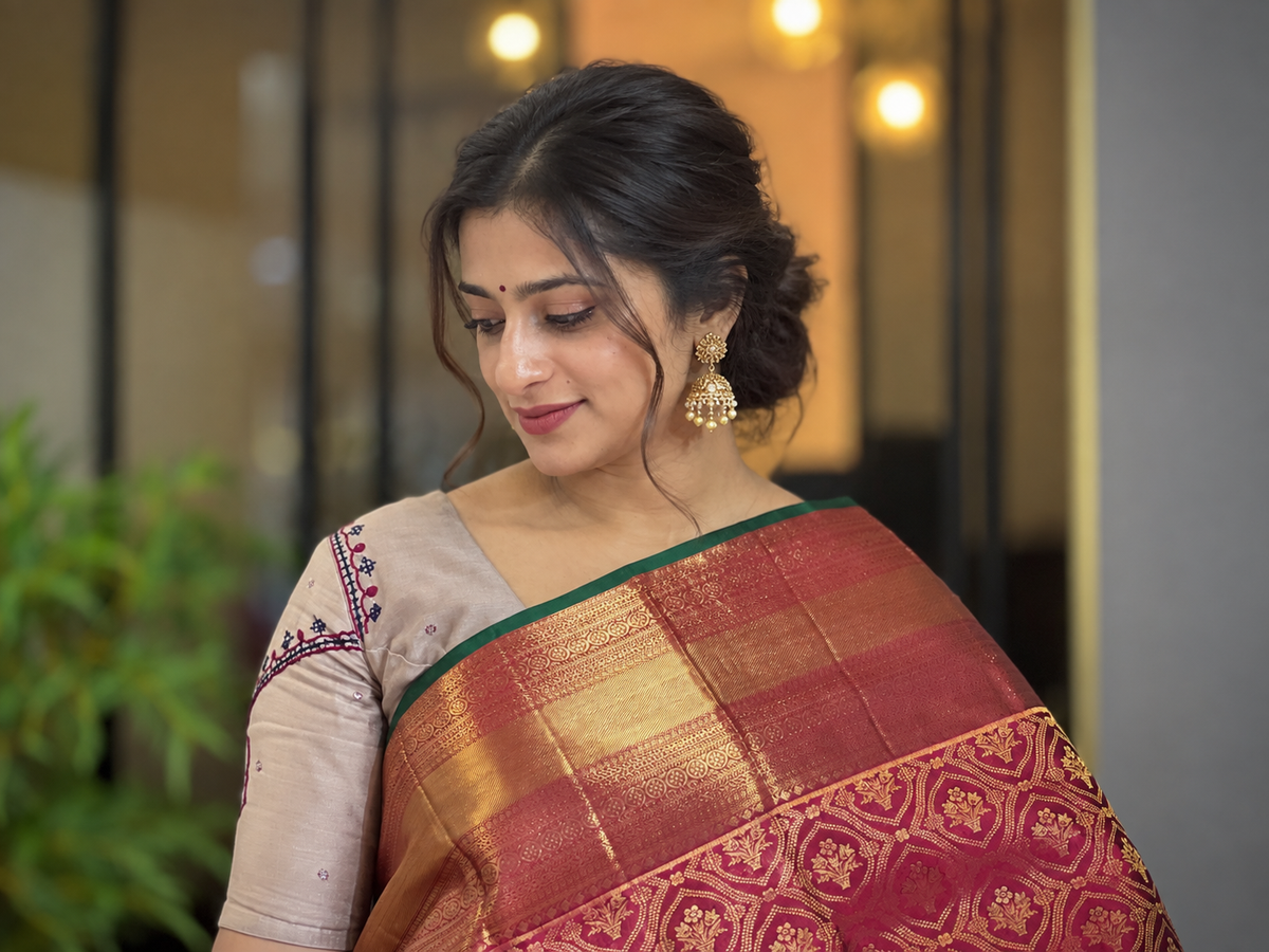 Hand Woven Kanchipuram Saree | OM145