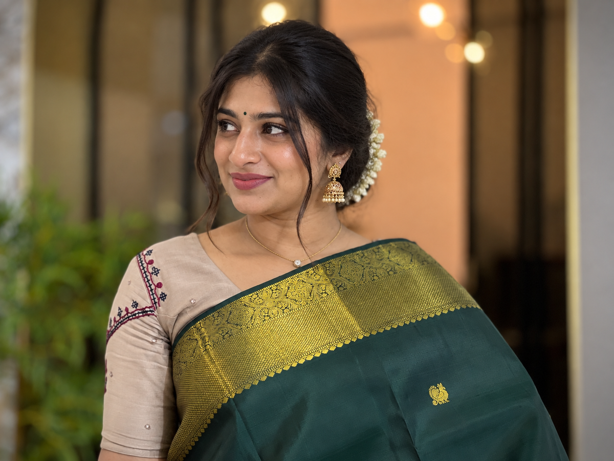 Traditional Hand Woven Kanchipuram Saree  | OM129