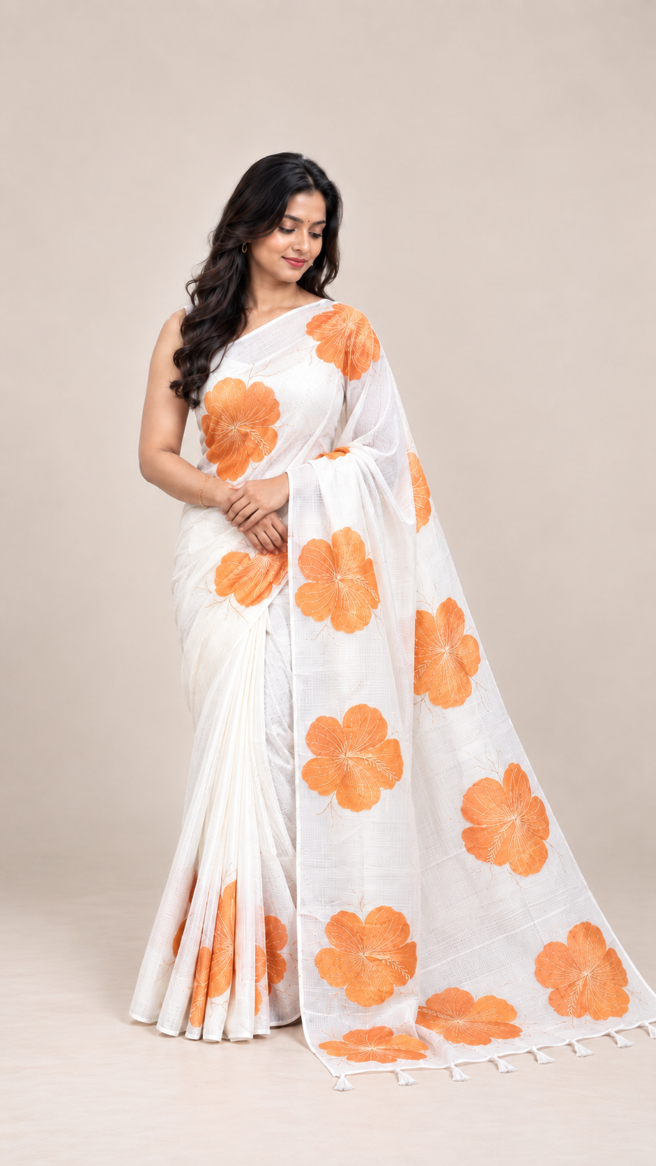 Floral Embroidered Kota Saree | ZSS568