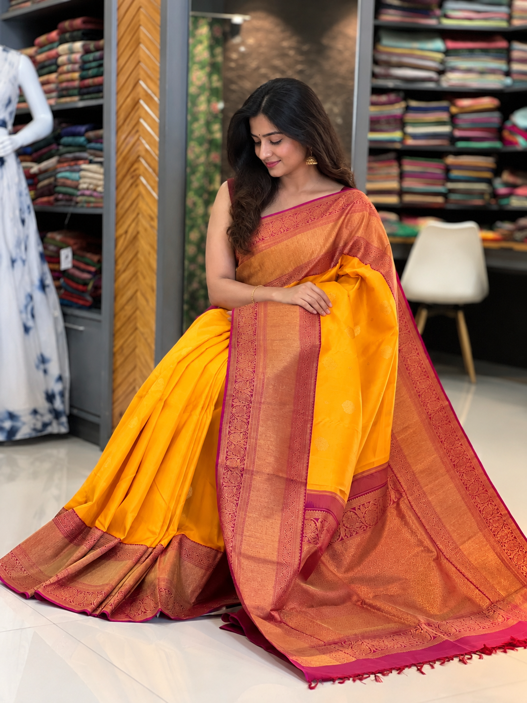 Traditional Zari Weaved Kanchipuram Saree | AK141