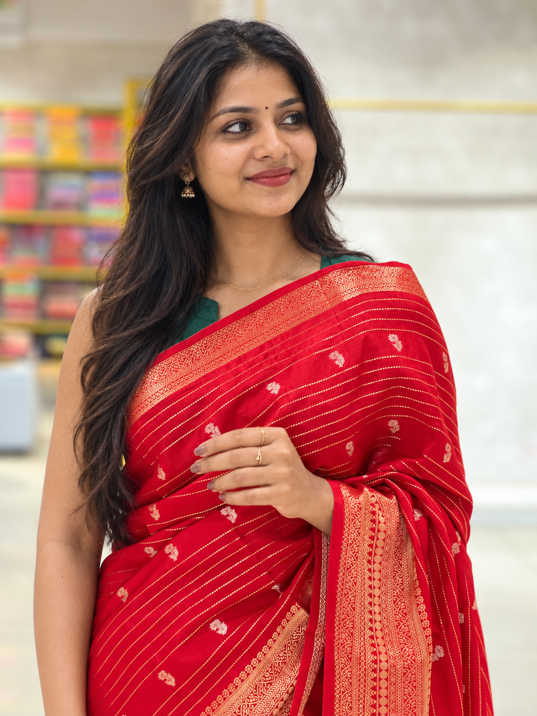 Buta Weaving Pattern Chanderi Finish Saree | NN162