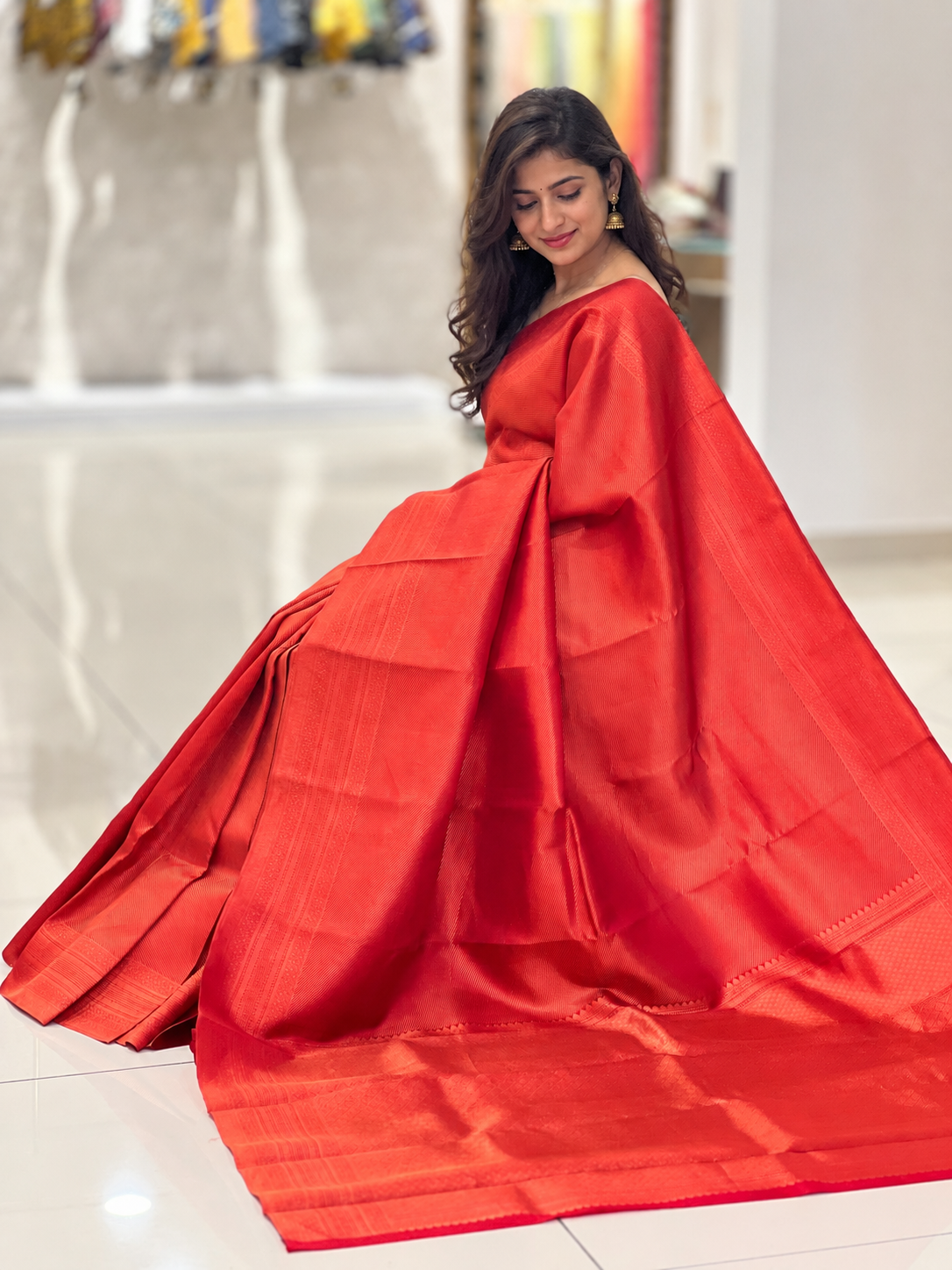 Diagonal Weaving Pattern Kanchipuram Saree | HH123