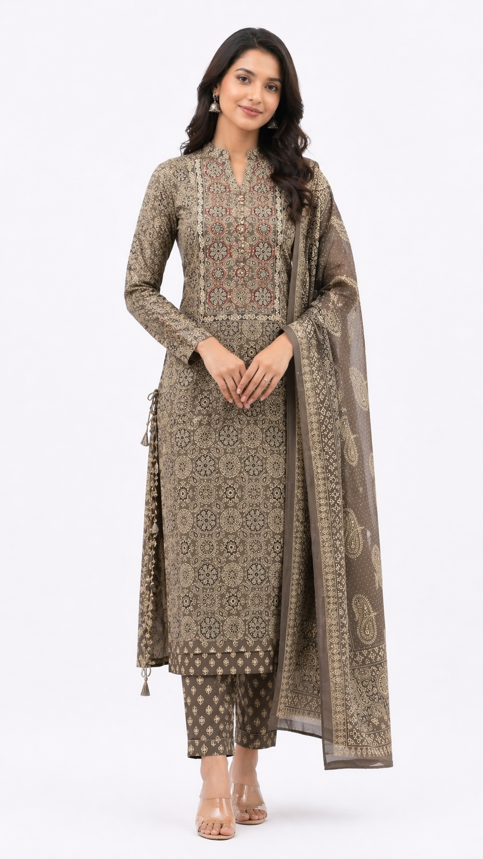 Floral Jaal Printed Cotton Salwar Set |JRC112