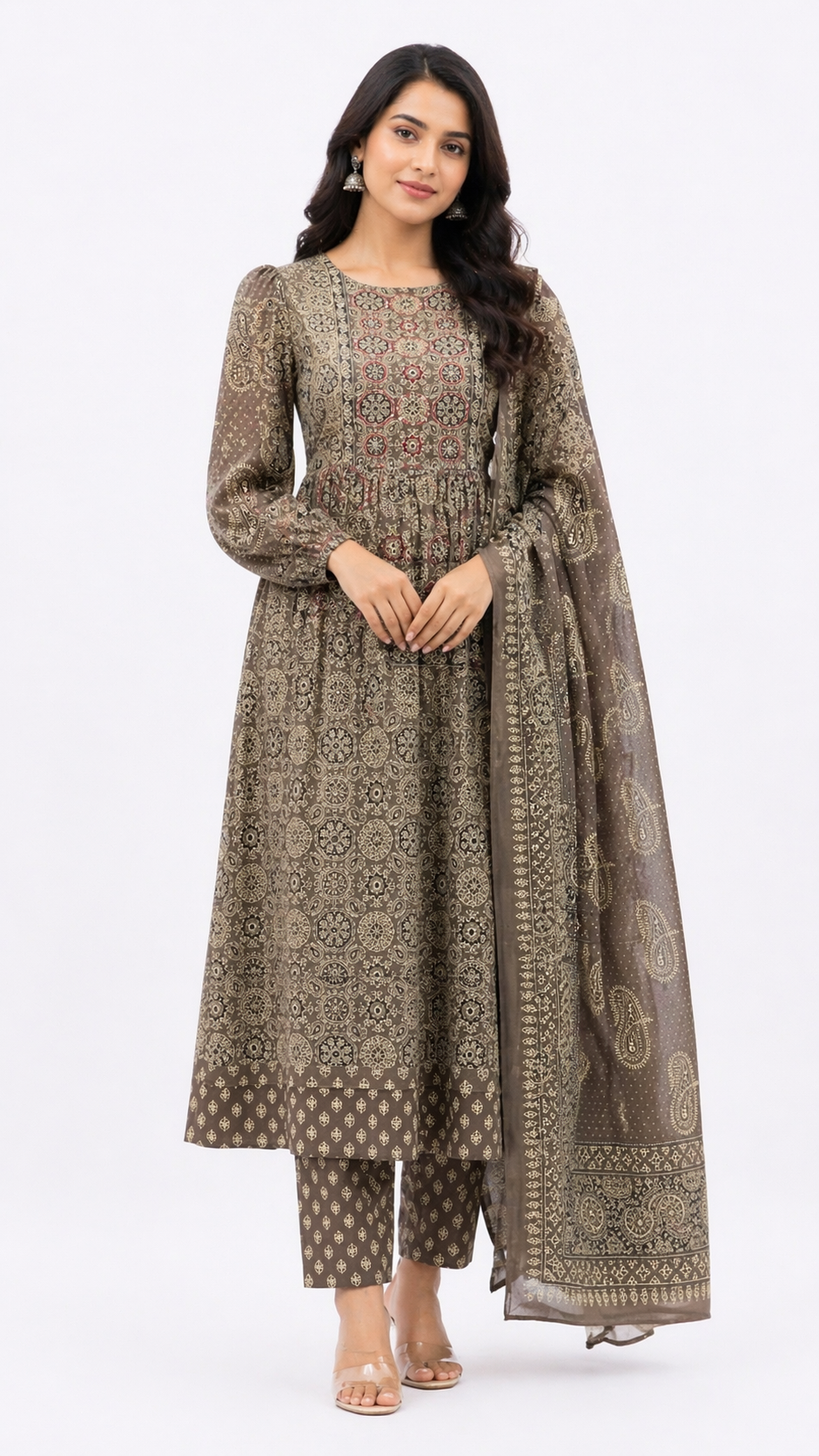 Floral Jaal Printed Cotton Salwar Set |JRC112