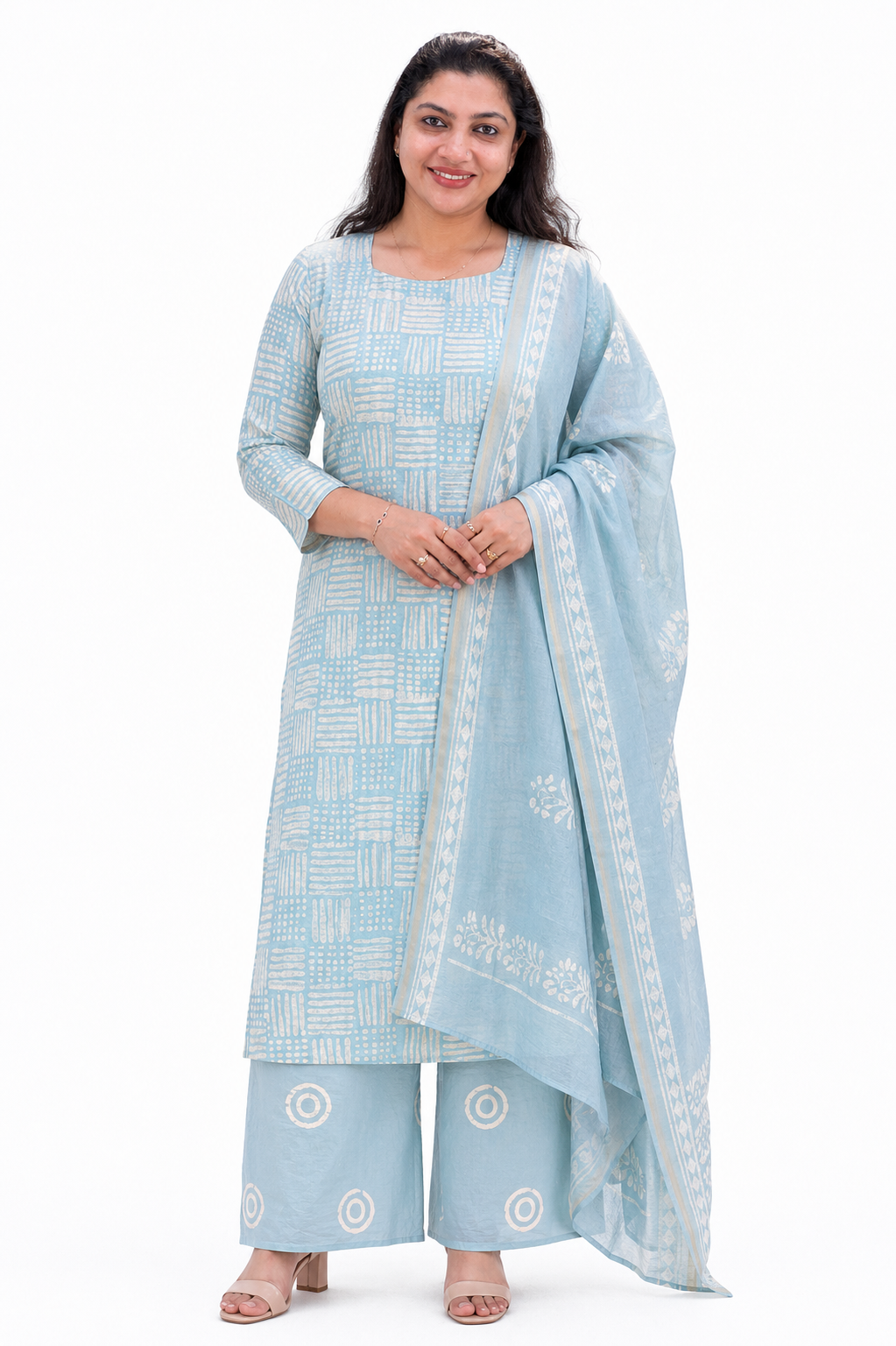 Printed Chanderi Salwar Set | JHF116